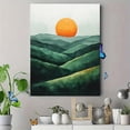 thumbnail image 4 of Qisvanset 12x16 Inch Sunrise Mountain Canvas Wall Art, Abstract Landscape Mid Century Boho Minimalist Decor, 4 of 8