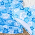 thumbnail image 6 of kpoplk Girls Floral Bikini 3PCS Set Complete Swimsuit with Mesh Skirt Cover Up for Pool or Beach(Blue,10-11 Y), 6 of 6