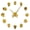 Gold,27inch, variant on Retro Different Skull Heads 3D DIY Mute Wall Clock Halloween Party Home Decoration Skeleton Acrylic Mirrors Surface Clock Watch(Silver,27inch)