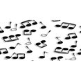 thumbnail image 1 of LP-2329 Musical Notes Black and White License Plates Blanks Tags, 1 of 1
