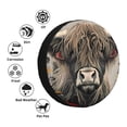thumbnail image 4 of Balery Butterfly Cow With Flowers Cubiertas para Neumáticos - Protector Resistente para Neumáticos de Camioneta, SUV, Remolque, Camper y RV-17 inch, 4 of 5