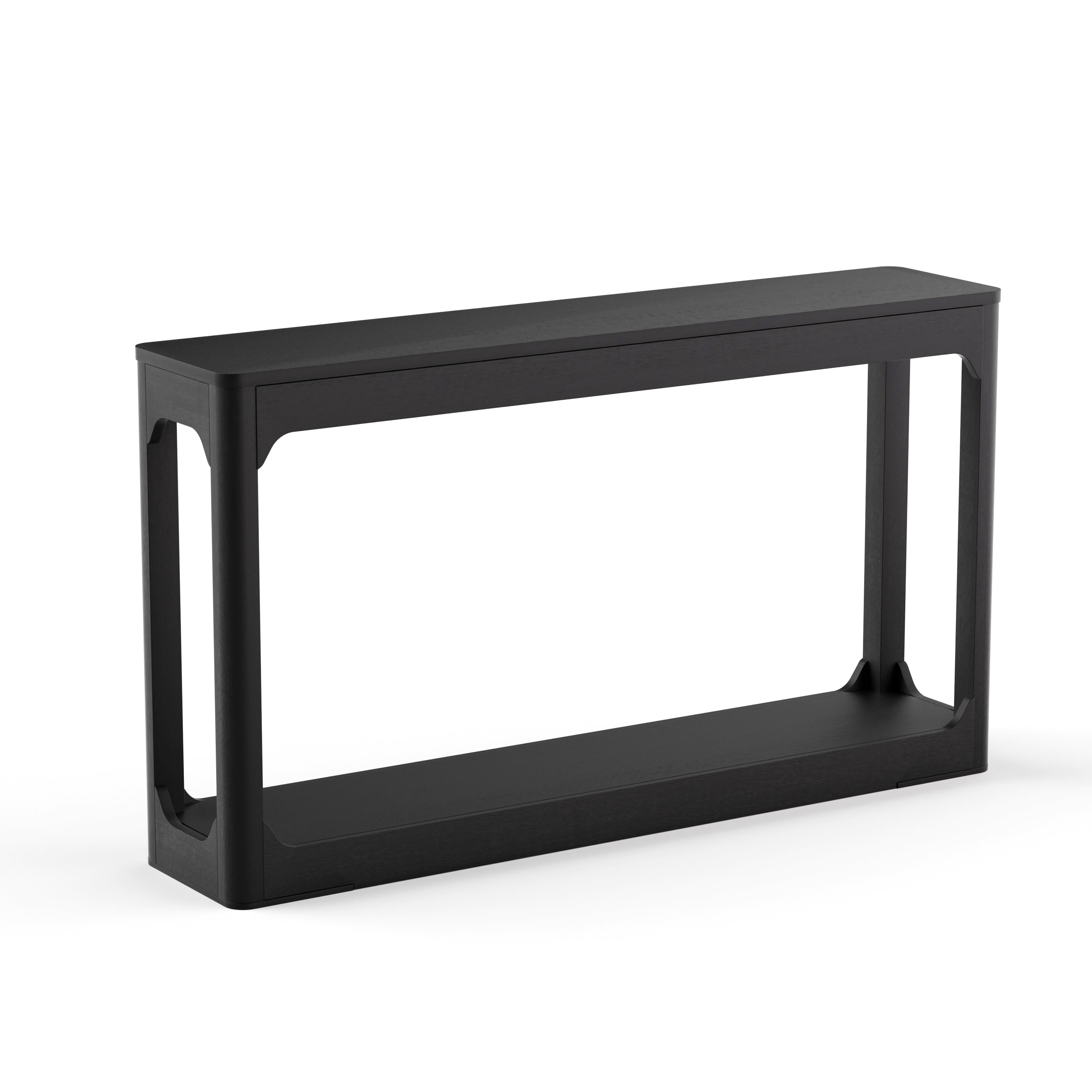 55.1 Inch Curved-Leg Storage Table, Ideal For Entryways, Slim Wooden Side Table That Can Be Placed Behind A Sofa, Perfect For Entryways, Hallways, And Doorways