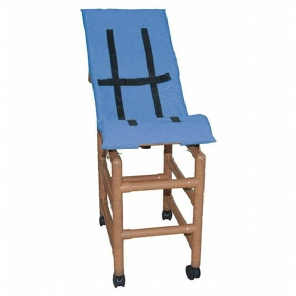 MJM International WT191-LC-B Wood Tone Reclining Bath Chair