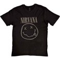 thumbnail image 1 of Nirvana T-Shirt Unisexe Hi-Build Noir Visage Heureux, 1 of 1