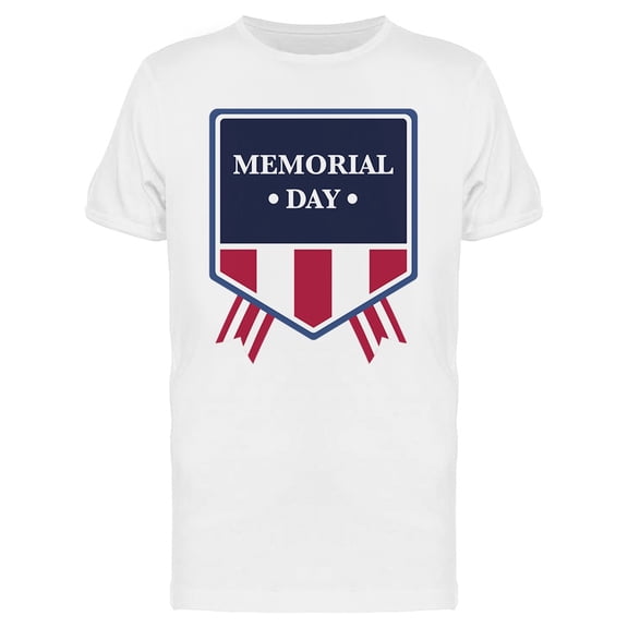 Memorial Day Badge USA Patriotic Graphic Men's T-shirt