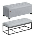thumbnail image 3 of SONGMICS 43" Storage Ottoman Bench Foot Rest with Legs End of Bed Bench Storage Chest Load up to 660 lb for Living Room Bedroom Dove Gray, 3 of 6