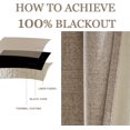 thumbnail image 3 of Topfinel Faux Linen 100% Blackout Heavy Curtains 96 inches Length for Bedroom Living Room Rod Pocket Window Curtains,Thermal Insulated Soundproof Burlap Drapes ,2 Panels,52 x 96 inch,Beige, 3 of 9