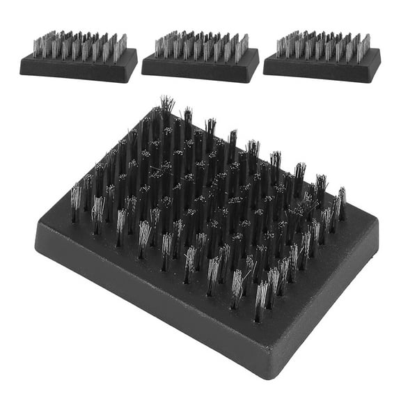 TABLZONE Stainless Steel Wire Bbq Cleaning Brush Portable Lightweight for Grill Grates Black 4Pcs
