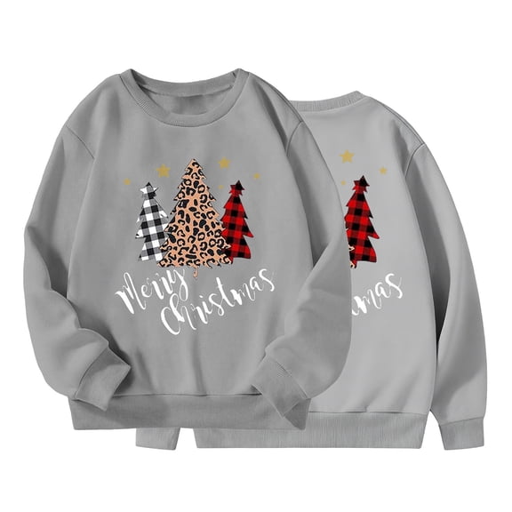 Wxolcjlv Big Girls Christmas Snowflake Print Crewneck Sweatshirt Warm Long Sleeve Pullover Top, Sizes 3-10