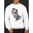 thumbnail image 2 of Robot Head. Sweatshirt Men -Image by Shutterstock, Male x-Large, 2 of 4