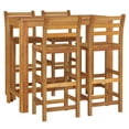 thumbnail image 3 of vidaXL 5 Piece Patio Bar Set Solid Wood Acacia, 3 of 9