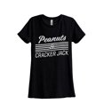 thumbnail image 1 of Peanuts And Cracker Jack Women's Fashion Relaxed T-Shirt Tee Heather Black X-Large, 1 of 2