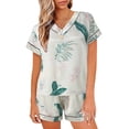 thumbnail image 2 of Vedolay Summer Pajamas For Women Womens 2 Piece Set Summer Fashion Cami and Shorts Set Cotton Pajama Sets,F L, 2 of 5