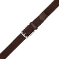 thumbnail image 5 of Falari Men Stretch Belt Canvas Elastic Fabric Woven Braided Belt Style 1005 Dark Brown Medium, 5 of 5
