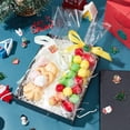 thumbnail image 3 of 200pcs 3x9 Inch Clear Top Open Long Flat Plastic Cellophane Candy Gift Treat Bags for Cookies Goodies Small Homemade Arts Party Favor Bags Christmas, 3 of 9
