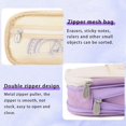 thumbnail image 3 of 1pcs Scalable Canvas Pencil Case Small Pocket Pencil Case Large Capacity Solid Color Pencil Case Girls Boys Pencil Case (Purple), 3 of 5