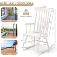thumbnail image 3 of Gymax 2PCS Wooden Rocking Chair Single Rocker Indoor Garden Patio Yard White, 3 of 8