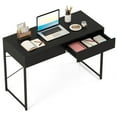 thumbnail image 1 of Gymax Modern 2-Drawer Computer Desk w/ Reinforced Heavy-Duty Metal Frame Anti-Tip Kit, 1 of 10