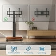 thumbnail image 2 of FITUEYES Rolling TV Floor Stand for 32 - 70 Inch TVs, Elegant Portable TV Stand with Upgraded 360° rotating wheels,Walnut, 2 of 8