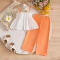 thumbnail image 6 of Staki Toddler Girl Spring Clothes Toddler Girl Summer Clothes Vintage Baby Outfit Crochet Sleevless Ruffled Tank Top & Pants Set 2-7Y(White,3-4 Years), 6 of 9