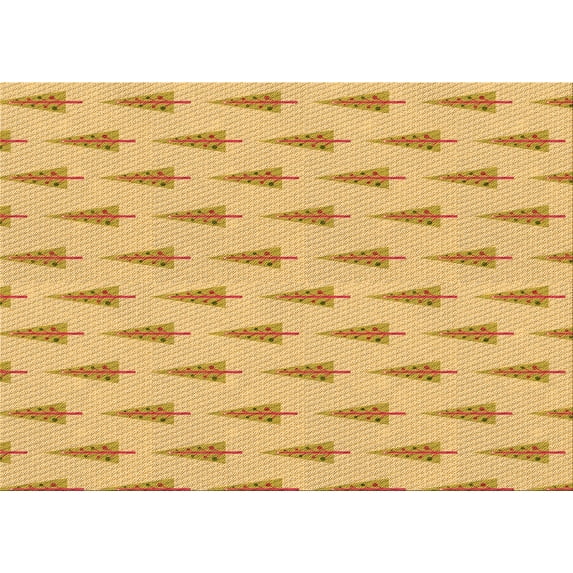 Ahgly Company Indoor Rectangle Patterned Carrot Orange Area Rugs, 8' x 12'