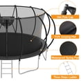 thumbnail image 3 of KOFUN Trampoline with Basketball Hoop, 1500lbs 10FT 12FT 14FT 16FT Trampoline for Adults and Kids, No Gap Design Backyard Trampoline with Enclosure Net, Ladder, Black, 3 of 8