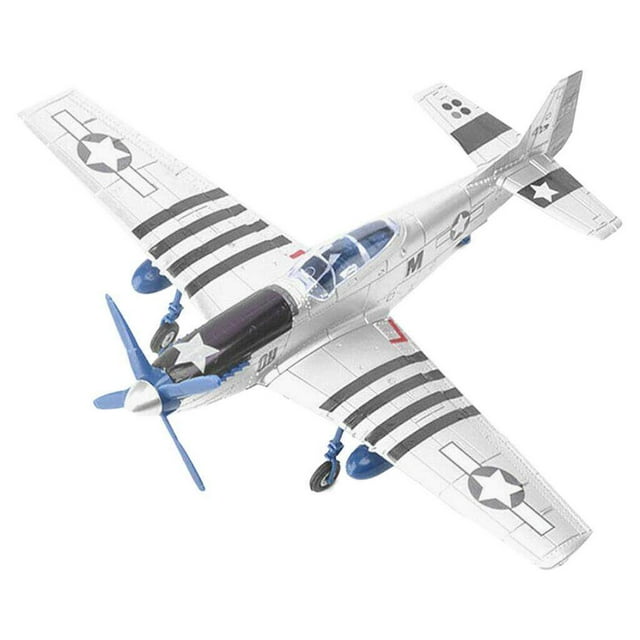 ziyahi Modèle Réduit d'Avion à l'Échelle 1:48 WWII P-51 Kit de Modèle pour Adulte Argent