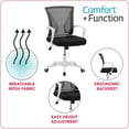 thumbnail image 2 of Cooper Ergonomic Black Mesh Fabric Back Adjustable Task Chair, 2 of 5