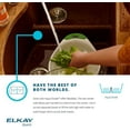 thumbnail image 3 of Elkay Quartz Classic 33" x 22" x 10", Offset 60/40 Double Bowl Drop-in Sink with Aqua Divide, Mocha, 3 of 7