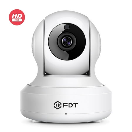 FDT 720P HD WiFi Pan/Tilt IP Camera (1.0 Megapixel) Indoor Wireless Security Camera FD7901 (White), Plug & Play, Two-Way Audio &