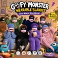 thumbnail image 6 of ZHANGDER Funny Wearable Blanket Hoodie, Adult Big Mouth Monster Loungewear, Long Sleeve Loose Pjs Costume, One Size Fits All 9 Colors, 6 of 6