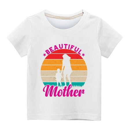 

Utoimkio Clearance Kids Boys Girls Casual Tees Short Sleeve Crewneck T Shirts Summer Casual Tops for Boys Girls 3-14 Years