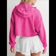 thumbnail image 4 of Sudadera Holgada Informal de Larga con Capucha para Mujer, Color Liso, Estilo Otoño Rosa Roja XL, 4 of 9
