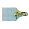 thumbnail image 1 of Tulip Cutting Board, Yellow Flowers on Old Wooden Rustic Background Valentines Romantic Theme, Tempered Glass Cutting and Serving Board, Wine Bottle Shape, Yellow Green Pale Blue, by Ambesonne, 1 of 1