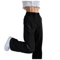 thumbnail image 3 of TRUBKH Corduroy Pants Women Straight Leg Pants Women Womens Cargo Pants with Pockets Wool Pants for Women Fall Pants Women Pants Sweater Pants Black L, 3 of 9