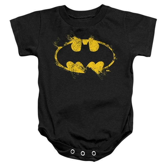Batman Paint Roller Logo Unisex Infant Snap Suit for Baby (12 Months) Black