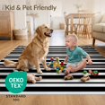 thumbnail image 4 of ODIKA 2'x3' Ultra-Soft Accent Mat, Entryway Horizontal Lines Geometric Border Covering Bathroom None Washable, Bare feet friendly, Easy Care Indoor rug for Bedside, Footrest, 4 of 7