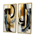 thumbnail image 3 of Designart "Glamorous Gold and Black Artistry I" Abstract Spirals Framed Wall Art Set Of 2 - Black Abstract Gallery Wall Frame Set For Home Decor, 3 of 7