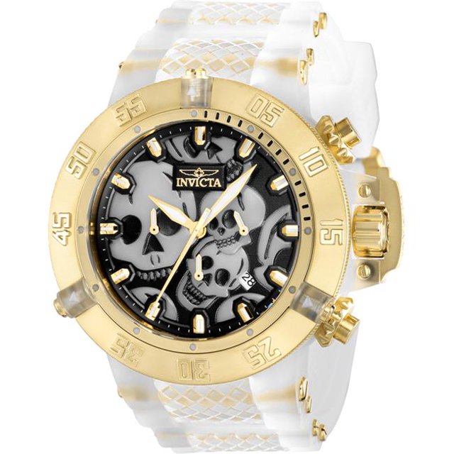 Invicta 37328 Subaqua 50MM Men's Noma III White Polyurethane Watch