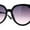 Black - Purple Pink, variant on Womens Simple 90s Classy Large Round Plastic Rim Fashion Sunglasses Black Smoke