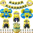 thumbnail image 3 of Globos de látex para decoración de fiesta de cumpleaños de los Minions, vasos de papel amarillos, artículos para fiesta, vajilla desechable de Mi villano favorito, juguete, 3 of 5