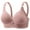 94#Watermelon Red, variant on Womens Seamless Wireless Supportive Bra Push Up Comfort Soft No Underwire Full Coverage T-Shirt Bra Complexion 38