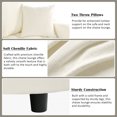 thumbnail image 5 of TOSEE Modern 55" Oversized Chaise Lounger, Upholstered Sleeper Sofa Couch with Tufted Seat and Detachable Pillows, Sofa Bed for Living Room Bedroom Office, Beige, 5 of 10