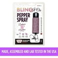 thumbnail image 5 of Pepper Spray Keychain with Safety Twist Top Glow-in-Dark, 16 ft Range, Rhinestone Design, Self Defense by Guard Dog Security, 2 Pack Black/Purple, 5 of 7