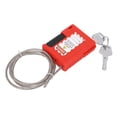 thumbnail image 1 of Cerradura De Cable Con Etiquetado Y Bloqueo, Candado De Seguridad Con Etiquetado Y Bloqueo De Acero Inoxidable Operación Simple A Prueba De Rayos UV 1 M Ajustable Para Equipos, 1 of 7