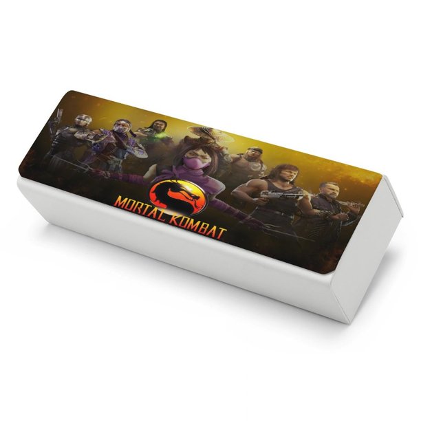 Mortal Kombat Estuche Rígido para Gafas de Cuero PU Protector con Forro de Felpa Premium Suave para Hombres y Mujeres