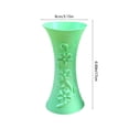 thumbnail image 3 of Uandlove Shatterproof Plastic Vase Faux Rattan Wicker Look Small Tabletop Centerpiece Unbreakable for Living Room Boho Home Decor Green 6.7", 3 of 6