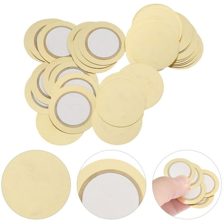 Niceauty 50Pcs Piezoelectric Disc Pickup for Guitar Easy Install Lightweight Durable Beige