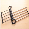 thumbnail image 4 of Percha retráctil multifunción LIUYMXG de acero inoxidable 5 en 1 organizador de pantalones soporte de estante apilador de almacenamiento, 4 of 5