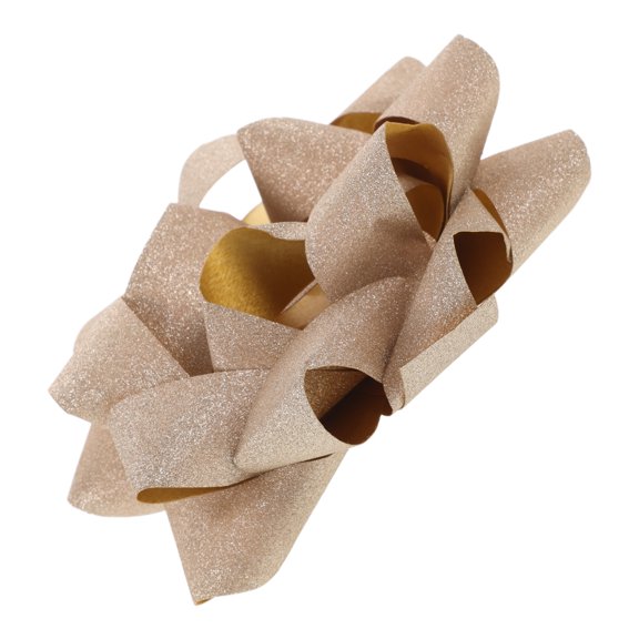 CRILSTYLEO Adhesive Golden Pull Bows for Present Wrapping and Party Favors 2Pcs